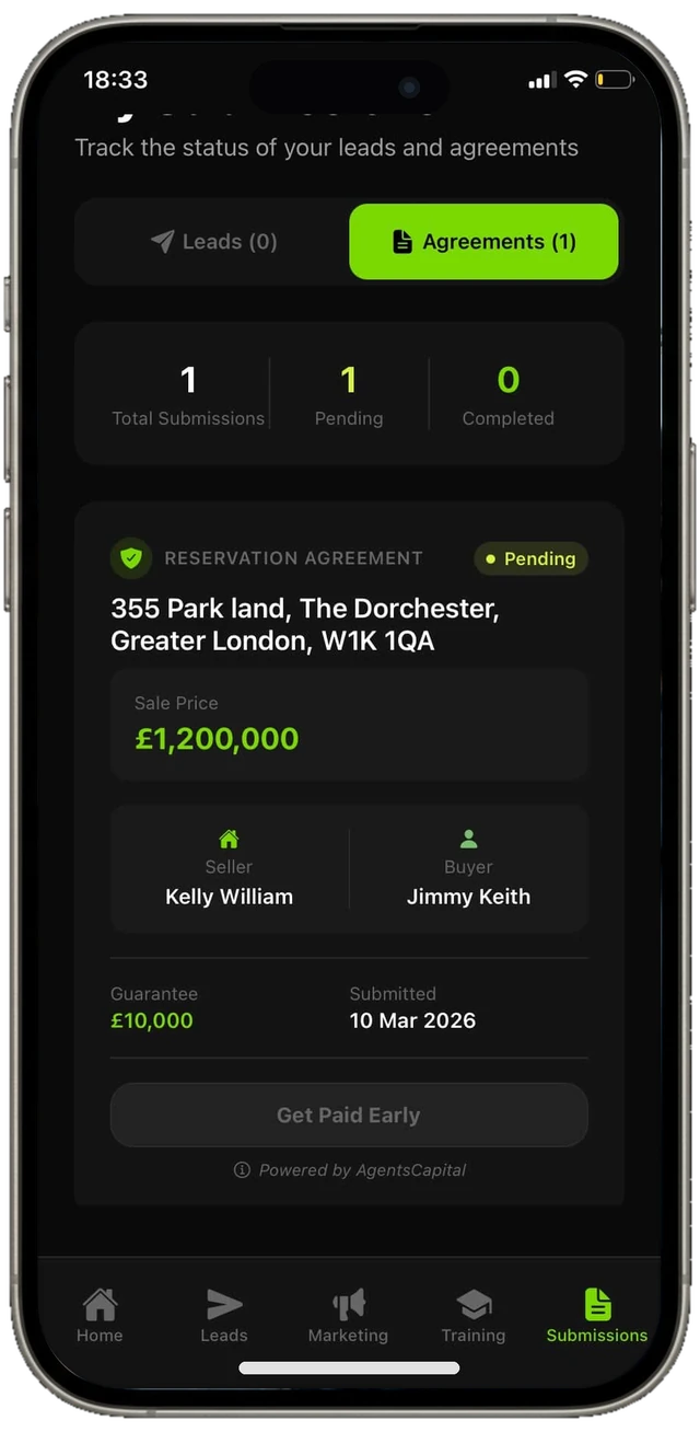 Gazeal agreement tracker with a property's reservation status
