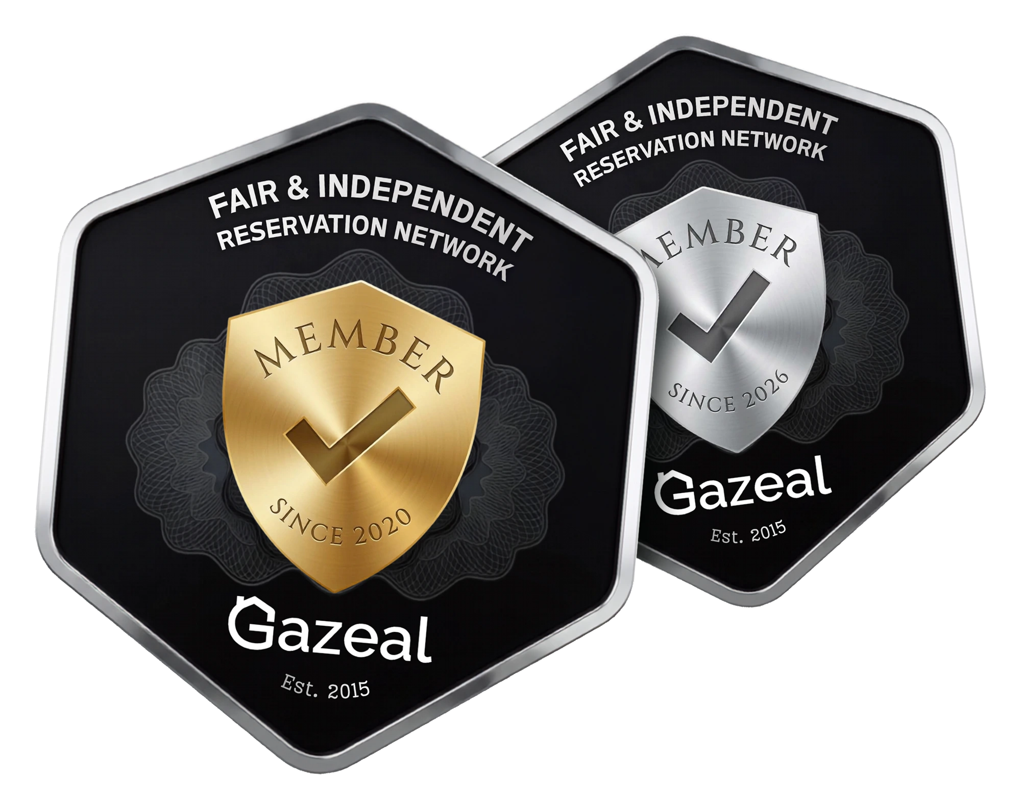 Gazeal Fair and Independent Reservation Network membership badges