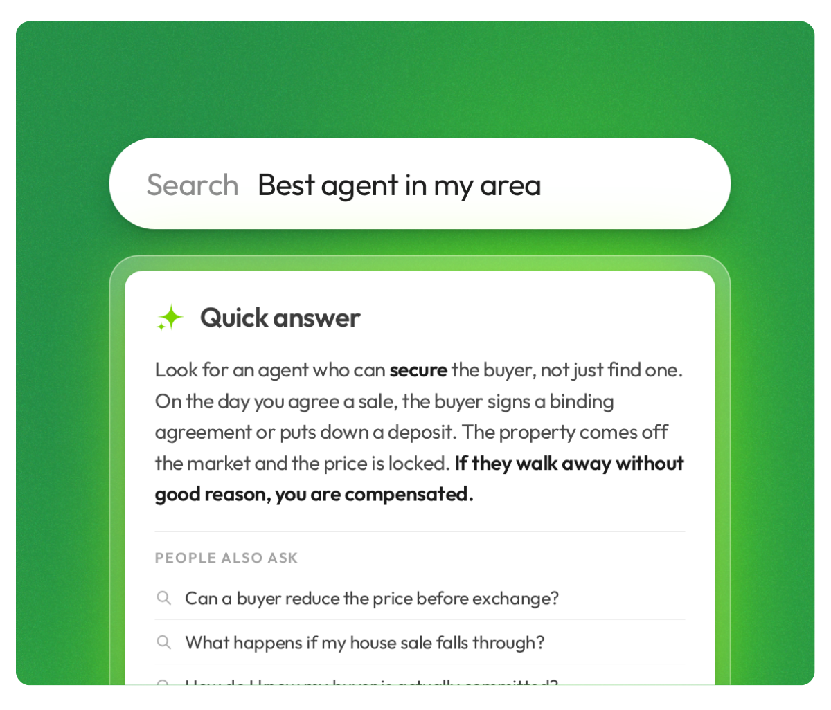 Win the instruction by solving the seller's biggest worries.